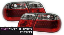 Baklampor Röd/Klarglas LED Mercedes W210