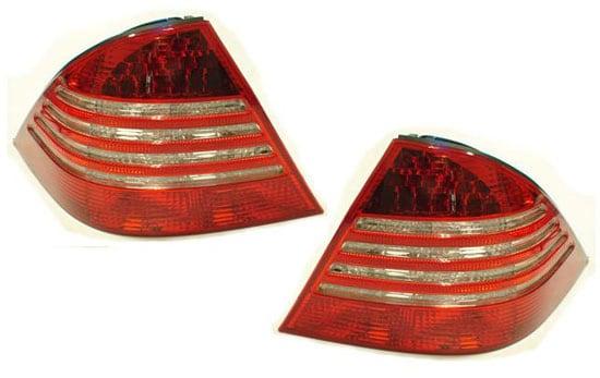 Baklamper rød/Klar LED Mercedes W211