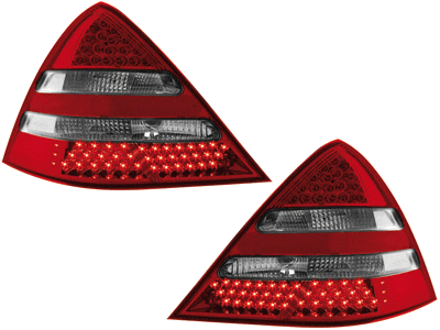 Baklampor LED Röd / Vita