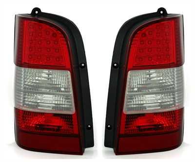 LED Baglygter rød/klarglas MB Vito