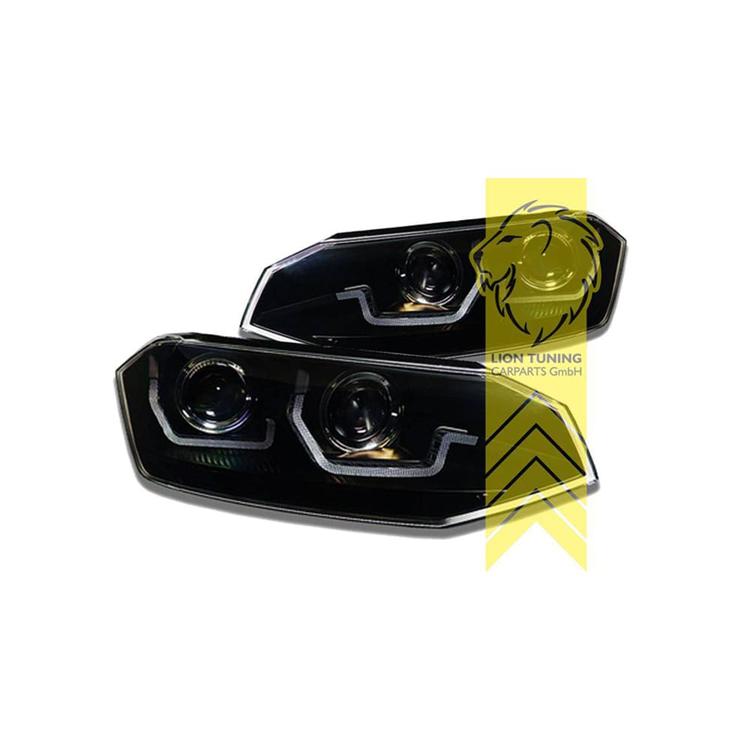 Sorte LED forlygter Volkswagen Polo