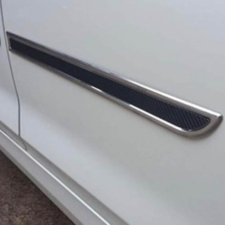 Universal Door sills Chrome/Carbon fiber