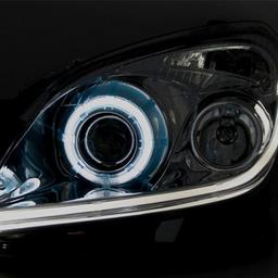 Angeleyes LED strålkastare svart Opel
