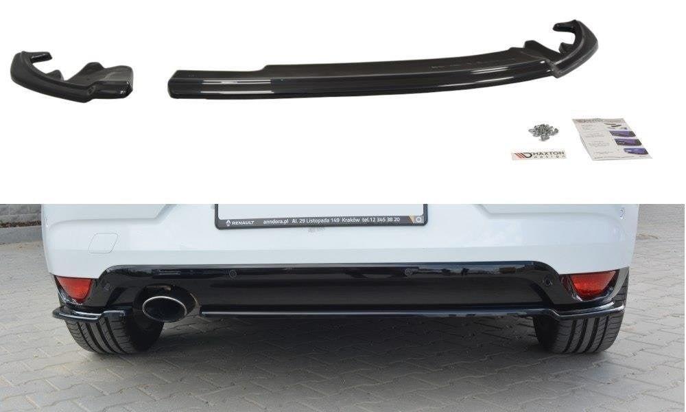 Blanksvart bakre splitter Renault Megane MK4