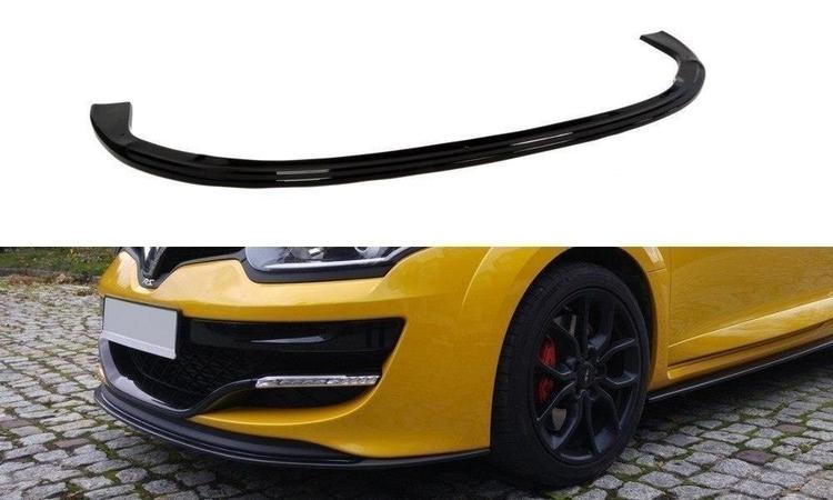 Blanksvart cupspoiler fram Renault Megane RS MK3