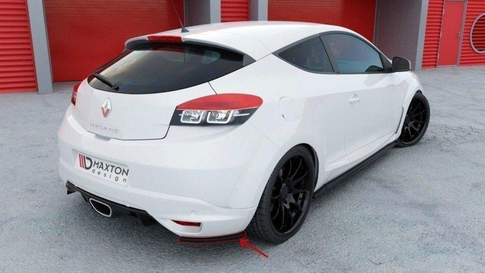 Blanksvart bakre splitter Renault Megane RS MK3