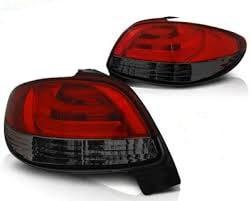 Baklampor Svart LED Peugeot 206