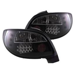 Sort LED Baklamper Peugeot 206