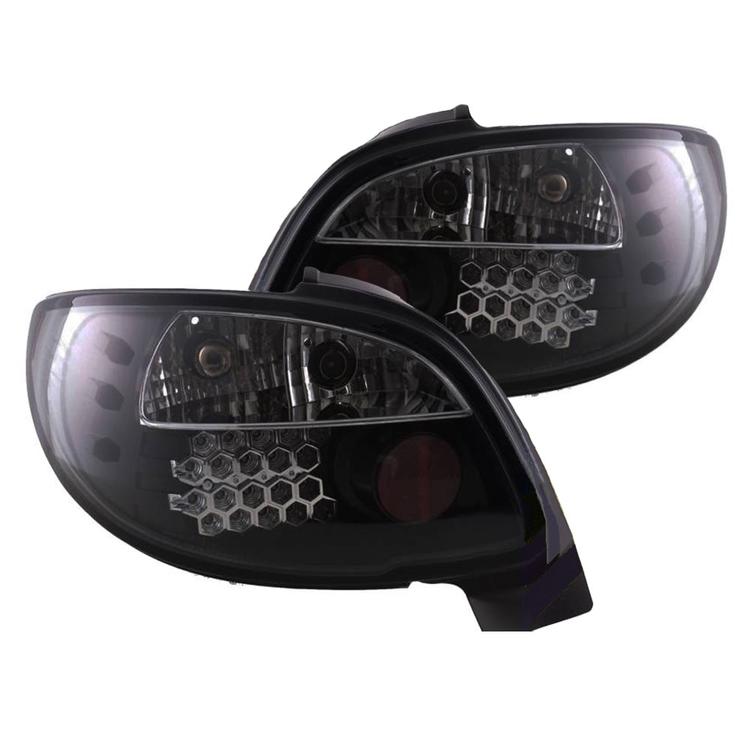 Sort LED Baklamper Peugeot 206