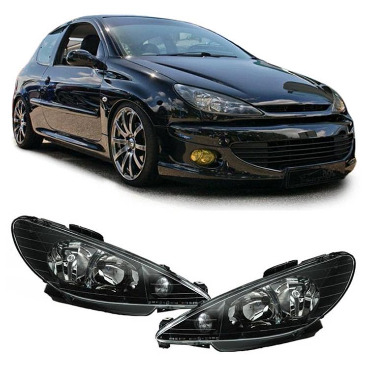 Svarte Frontlykter Peugeot 206