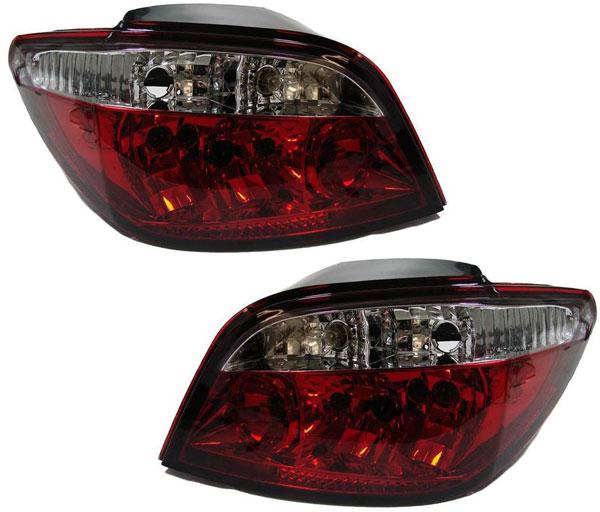 Baklampor Röd/Klarglas till Peugeot 307