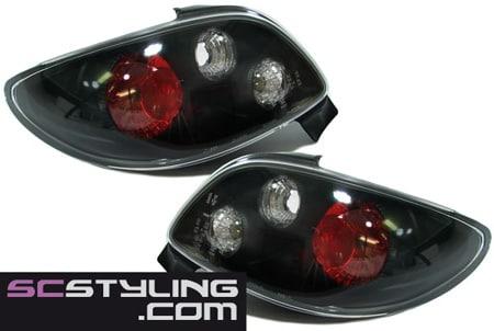 Baglygter sorte Peugeot 206 CC