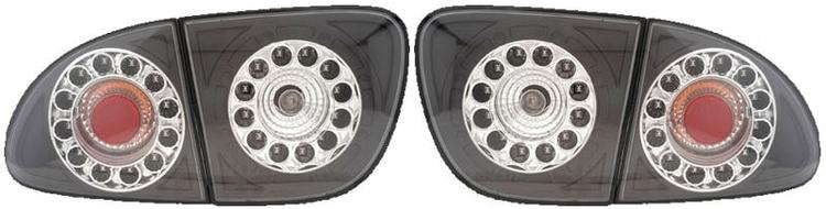 LED Baglygter Sorte