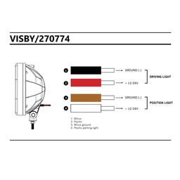 Extraljuskit Visby Halogen med LED Angeleyes