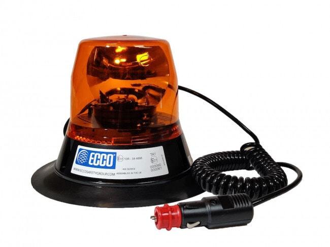 Rot varningsljus m magnetfäste o plug/in  12/24V