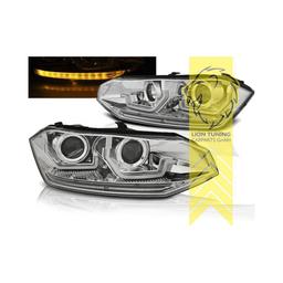 Kromade LED strålkastare Volkswagen Polo