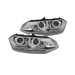 Kromade LED strålkastare Volkswagen Polo