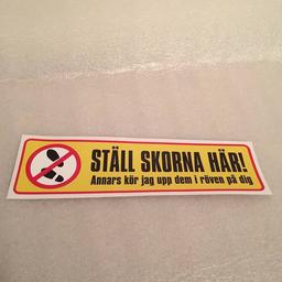 Dekal ´Ställ skorna här´