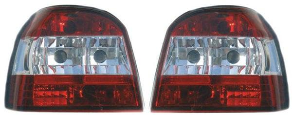 Baklamper rød/Klar Golf 3