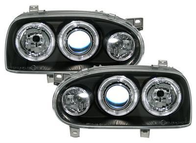Angeleyes lyskastere sort VW Golf