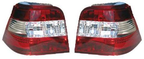 Takalamput  punainen  kirkas  VW Golf