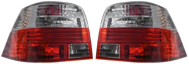 Baklampor Röd Klarglas VW Golf