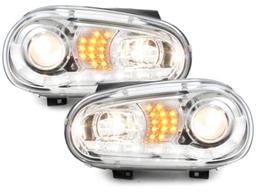 LED Devileyes Headlights  VW Golf 4