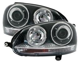 Golf 5 Strålkastare Svart halogen