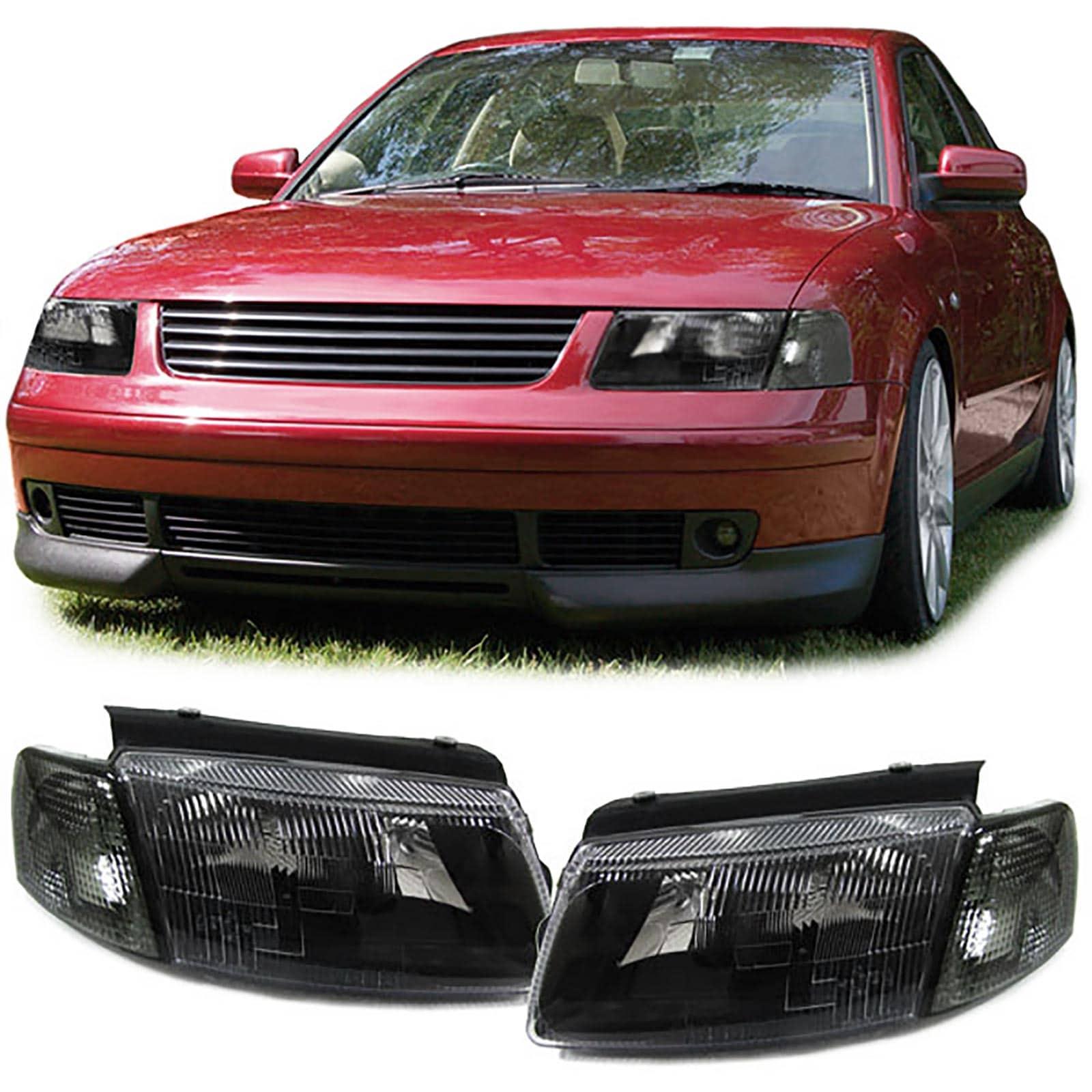 Svarta Strålkastare VW Passat 3B