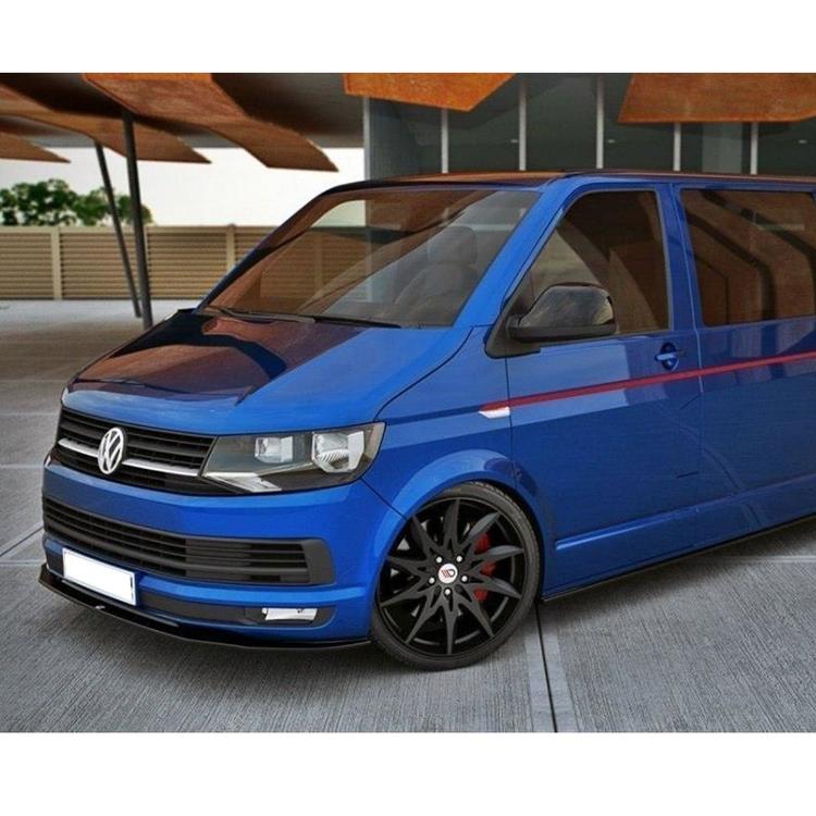 Blanksvart Cupspoiler Fram VW Transporter T6