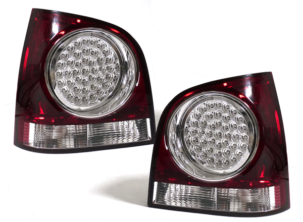 LED Baglygter Rød/Krom Polo 9N