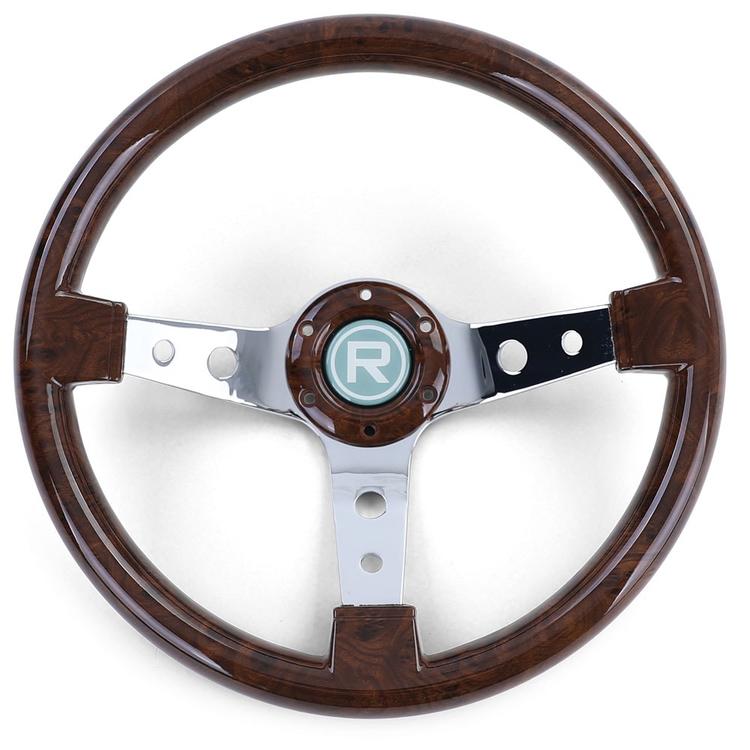 3-Spoke Wood / Chrome Sport Steering Wheel