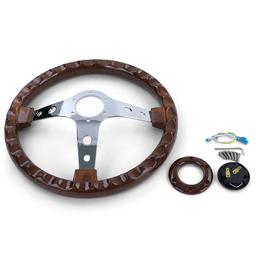 3-Spoke Wood / Chrome Sport Steering Wheel