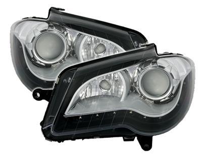 Headlights  Black VW Touran Facelift
