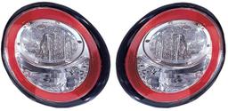 Beetle baklampor LED krom