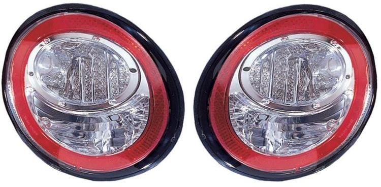 Beetle baklampor LED krom