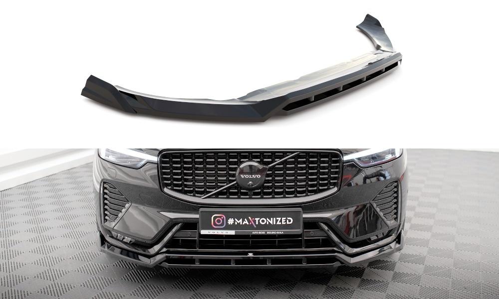 Blanksvart Cupspoiler Fram som passar Volvo XC60 R-Design Facelift