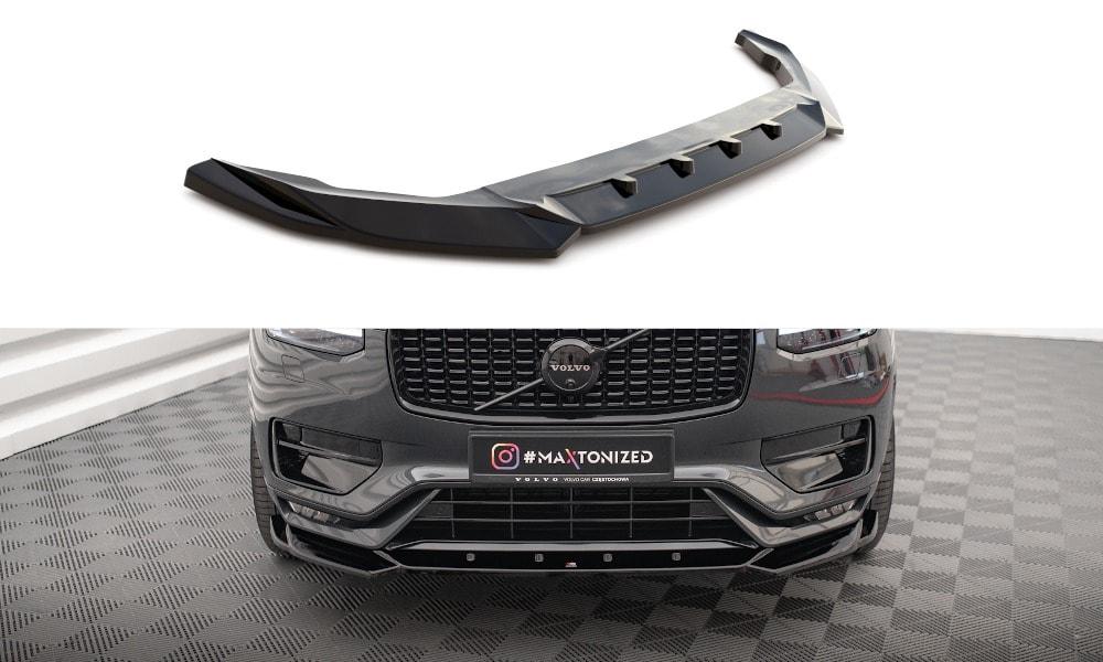 Blanksvart Cupspoiler Fram som passar Volvo XC90 R-Design Facelift