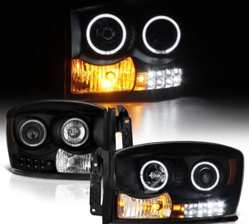 Angel Eyes Svart Dodge Ram