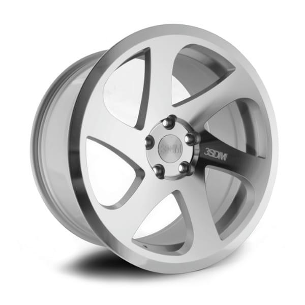 Complete wheel set of 3SDM 006 Silver aluminium rim