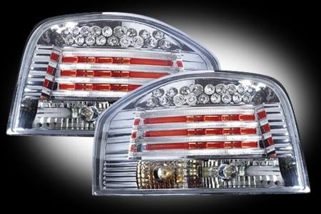 Baklampor Led krom Audi A3