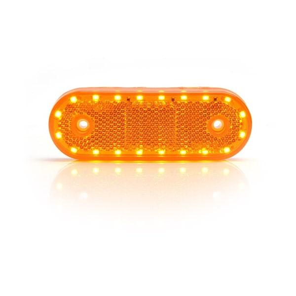 LED Sidemarkering / Blinklys med vinkelfeste og refleks