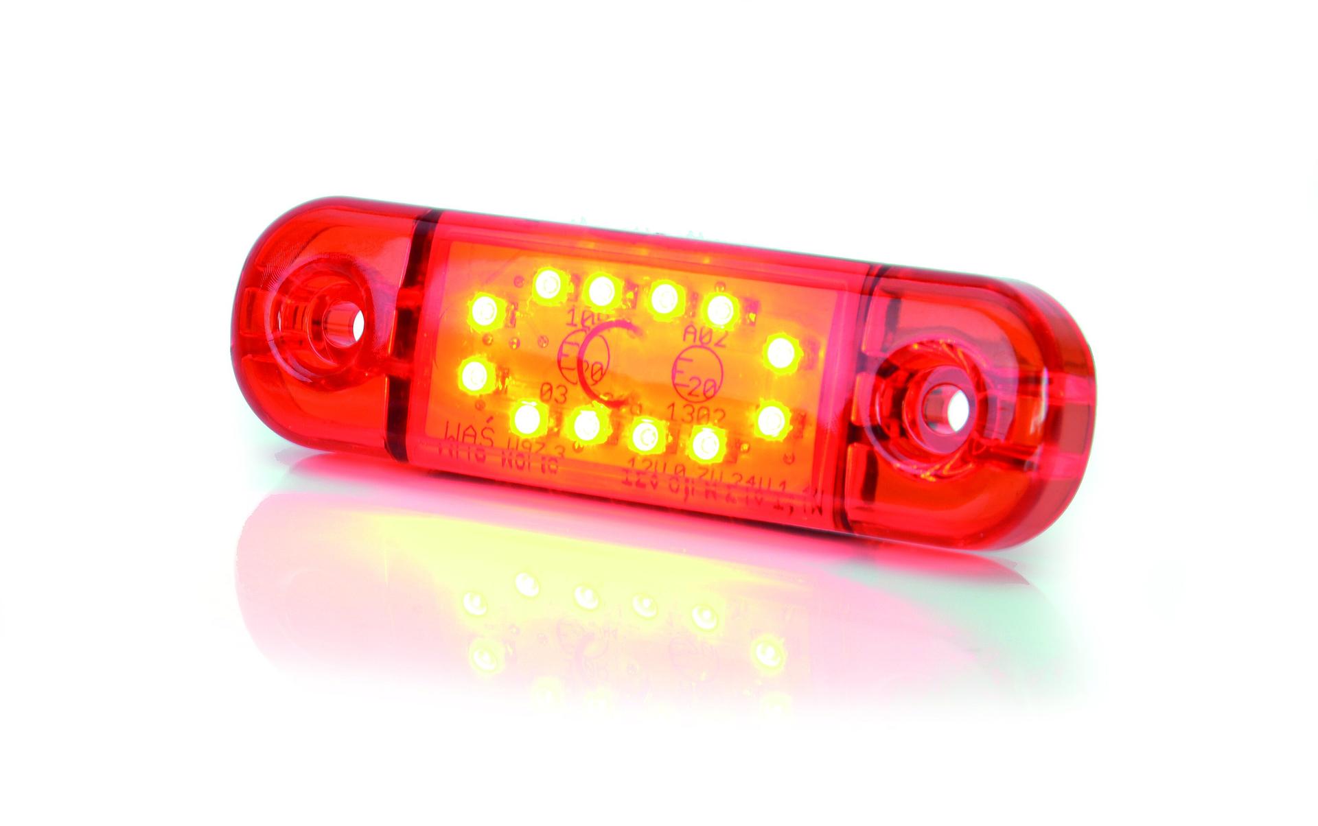 Positionsljus Röd slim 12 LED