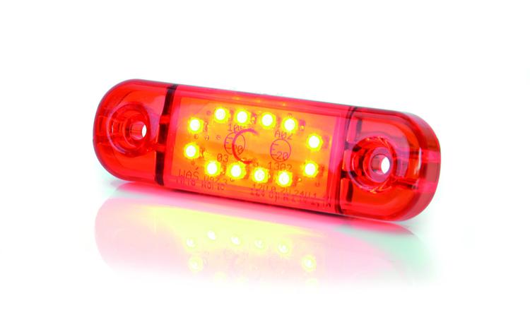 Positionsljus Röd slim 12 LED