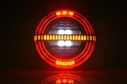 Bakljus 5 funk. LED universal 12-24V DC, IP66/68, E-godkänd