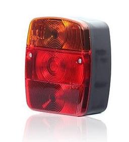Baklampa Färgad lins Röd/orange, Glödlampa