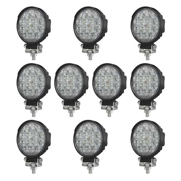 10-pack LED Arbetslampa 21W Rund