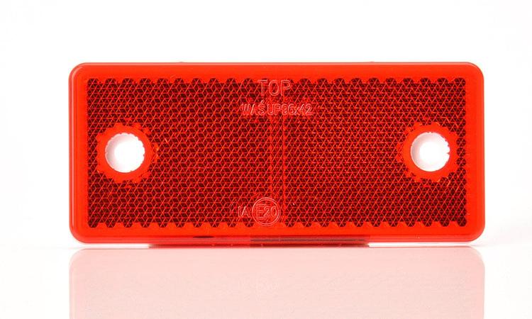 Reflex röd rektangulär 96x42mm 4-pack