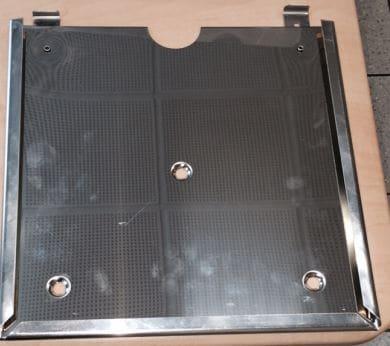 ADR-hållare rostfri med svarta kanter 300*300mm