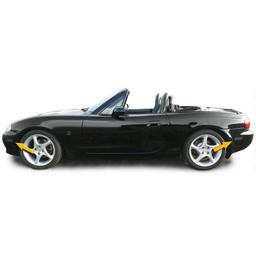 Musta Sivuvilkut Mazda MX5